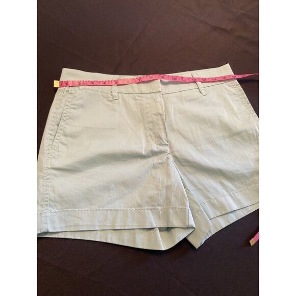 J. Crew Stretch Blue Green Dock Low-Rise Chino Shorts Sz 4 Casual Preppy - Picture 4 of 7